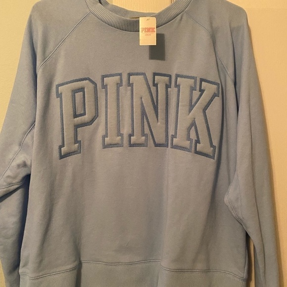 PINK Victoria's Secret Tops - NWT Victoria’s Secret Pink Crew Sweatshirt Large